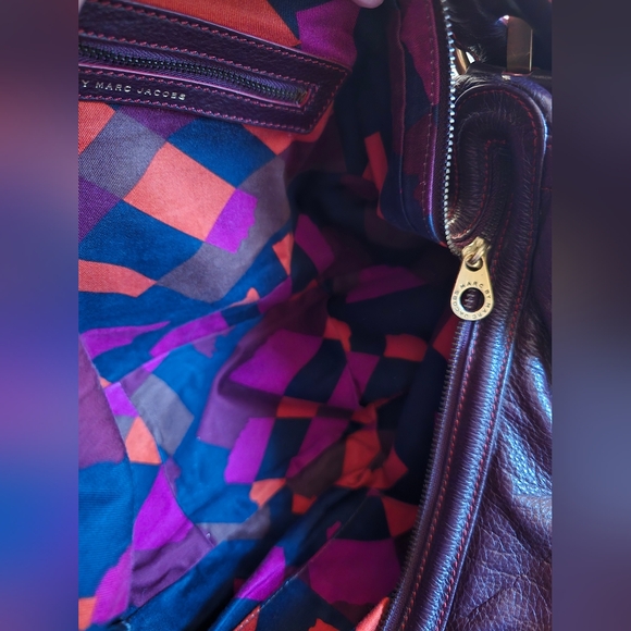 Marc By Marc Jacobs Bombay Hobo Bag Plum Padlock - Picture 8 of 13